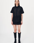 Rowie Mason Silk Shirt Valencia Noir