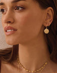 Murkani Night Sky Pendant Hoop Earrings Gold