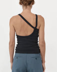 St. Agni Organic Cotton Abstract Singlet Black.