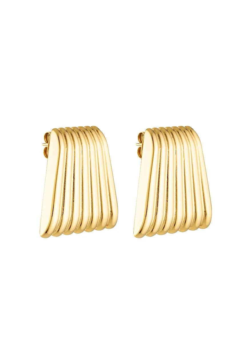 Porter Caterpillar Earrings Gold