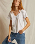 Perfectwhitetee Hendrix Basic V Neck Tee White