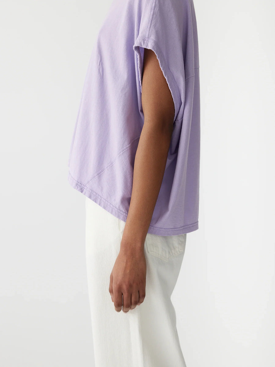 Bassike Slouch Circle Tank Faded Lavender