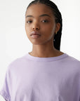 Bassike Slouch Circle Tank Faded Lavender