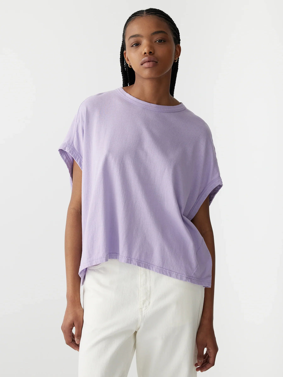 Bassike Slouch Circle Tank Faded Lavender