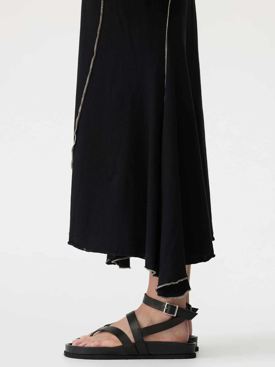 Bassike Asymmetric Once Shoulder Dress Black Dune 