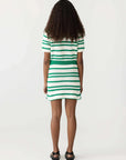 Bassike Crochet Stripe Knit Skirt Aloe Vera