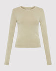 St Agni Organic Cotton Long Sleeve Top Moss Grey