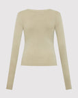 St Agni Organic Cotton Long Sleeve Top Moss Grey