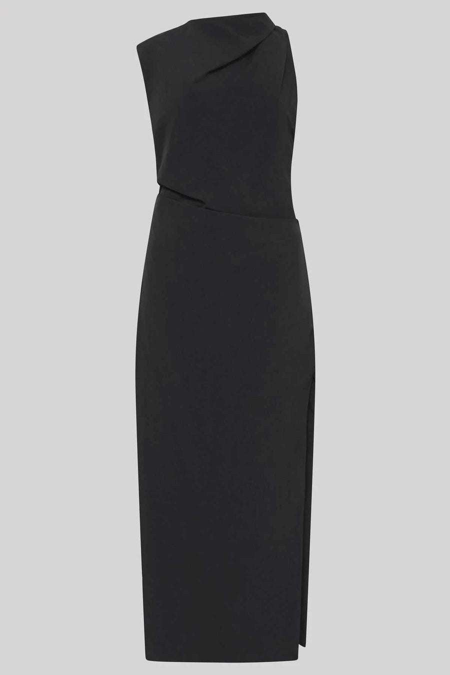 St. Agni Asymm Tuck Dress Black