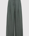 St Agni Wide Leg Pleat Pants Balsam Green