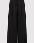 St Agni Wide Leg Pleat Pants Black