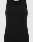 St Agni Organic Cotton Singlet Black