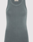 St Agni Organic Cotton Singlet Balsam Green