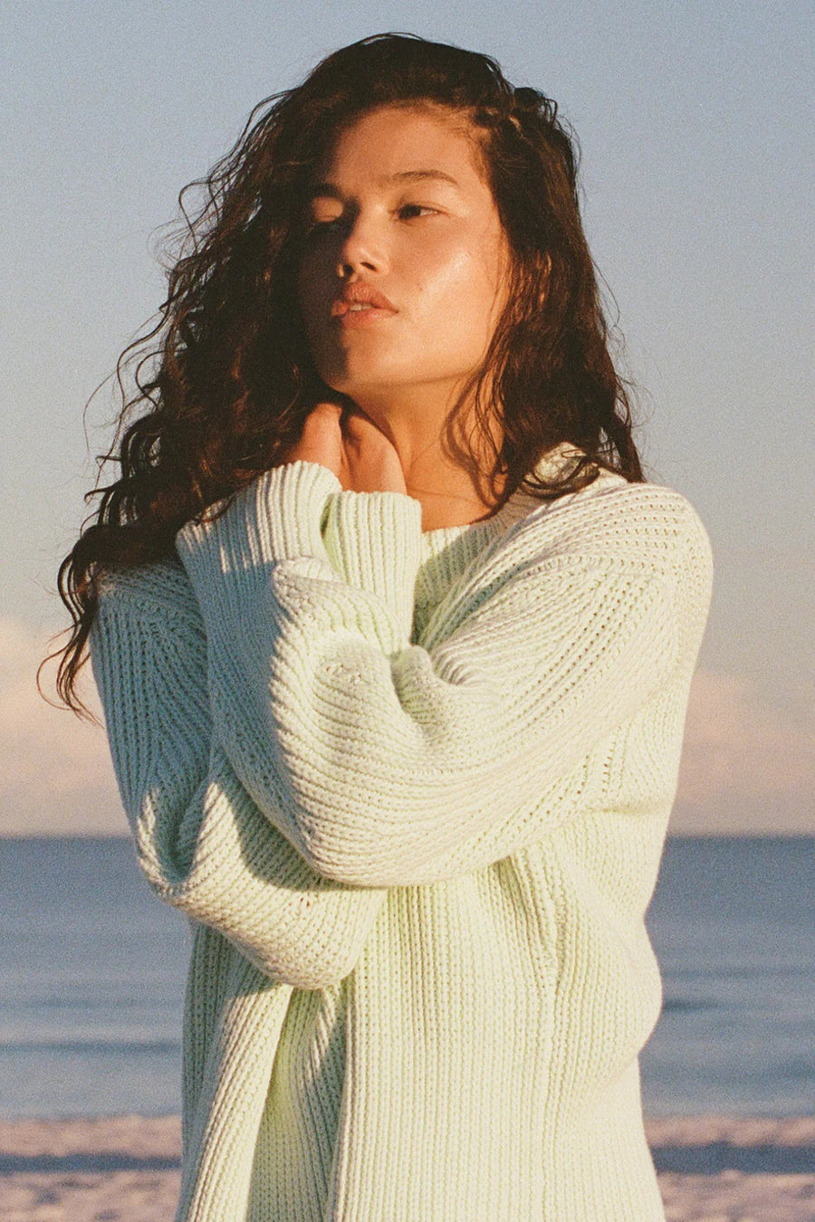 Zulu and Zephyr Seaglass Cocoon Knit Jumper