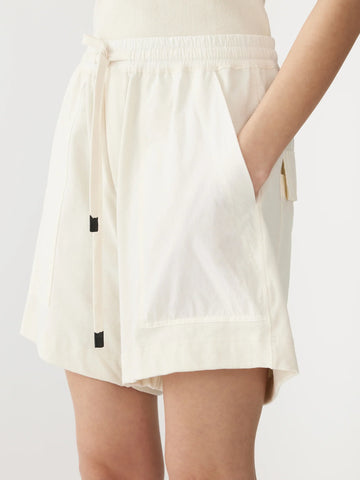 Bassike Contrast Pocket Detail Short Off White