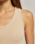 Perfectwhitetee Blondie Structured Rib Bra Friendly Tank Sand Dune