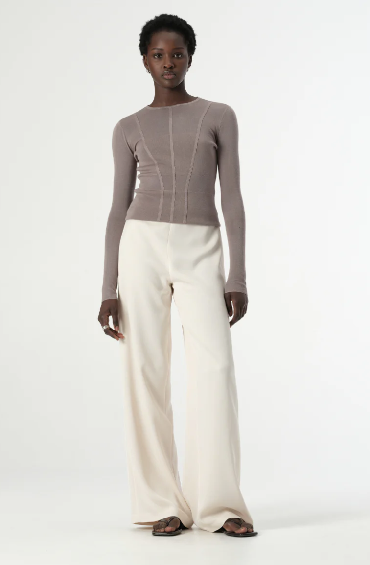 Elka Collective Scillia Knit Top Taupe