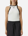 Camilla and Marc Nora Contrast Bind Tank Soft White Black.