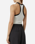 Camilla and Marc Nora Contrast Bind Tank Soft White Black.