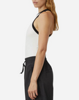 Camilla and Marc Nora Contrast Bind Tank Soft White Black.