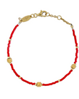 Gold Sister Sunshine Beach Bracelet Red