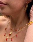 Gold Sister Chilli Summer Necklace Gold