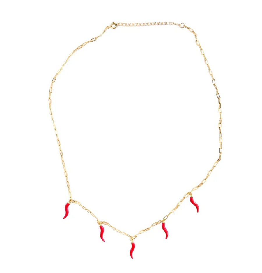 Gold Sister Chilli Summer Necklace Gold