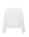 Perfectwhitetee Axel Long Sleeve Cotton Boxy Crew Tee White