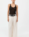 St Agni Wide Leg Pleat Pants Tofu