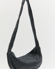 St Agni Woven Crescent Bag Black