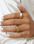 Arms Of Eve Riviera Gold and Pearl Ring