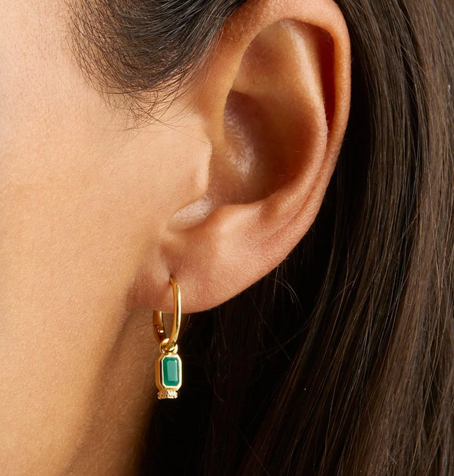 By Charlotte 18k Gold Vermeil Strength Within Hoops