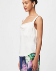 Once Was Delray Reversible Cupro Cami Ivory