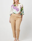 Once Was Annabelle Viscose Dobby Blouse in Wisteria Alba