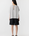 Bassike Slouch Circle Tank Oyster grey