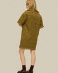 OAS Company Olive Aya Terry Dress