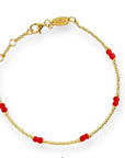 Gold Sister Pimm Pimm Bracelet Rasberry