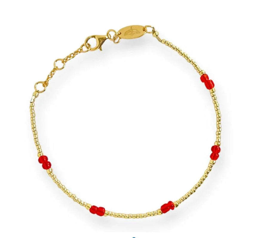 Gold Sister Pimm Pimm Bracelet Rasberry