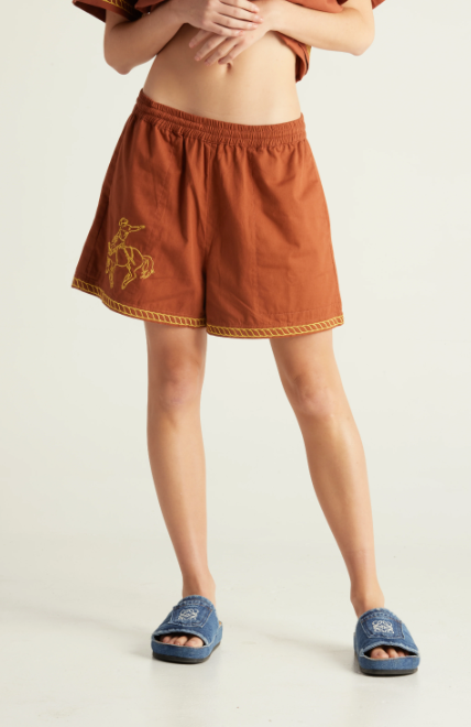 THE TALES Yeehaw Cowboy Cotton Short Tabacco