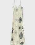 Silk Laundry 90s Slip Fibonacci Dress White