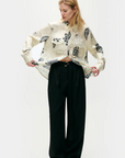 Silk Laundry Boyfriend Shirt Fibonacci Off White