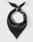 Silk Laundry Twill Fibonacci Scarf Black