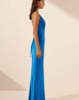 Shona Joy Nora Double Strap Maxi Dress Aqua