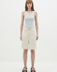 Bassike Slim Superfine Rib Tank Salt Blue