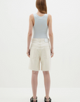 Bassike Slim Superfine Rib Tank Salt Blue