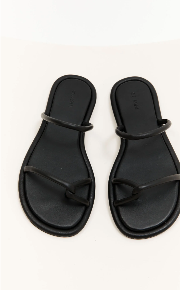 St Agni Loop Slides Black