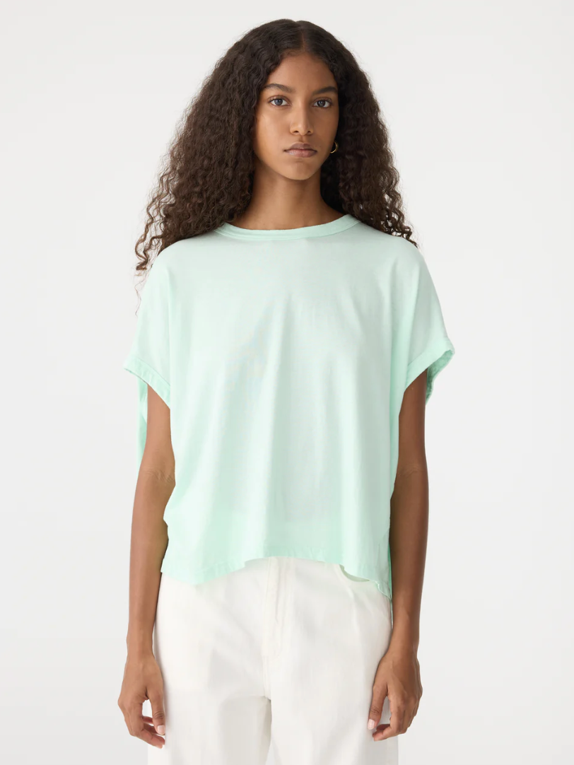 Bassike Slouch Circle Tank Pearl Mint