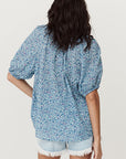 Spell Love Jetty Short Sleeve Blouse Blue Nirvana