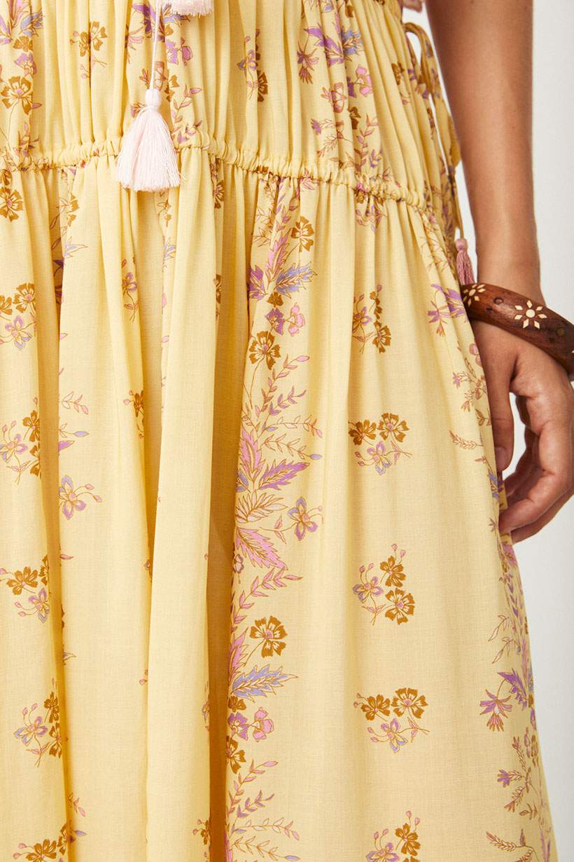 Spell Rebel Spirit Tassel Maxi Skirt Daffodil