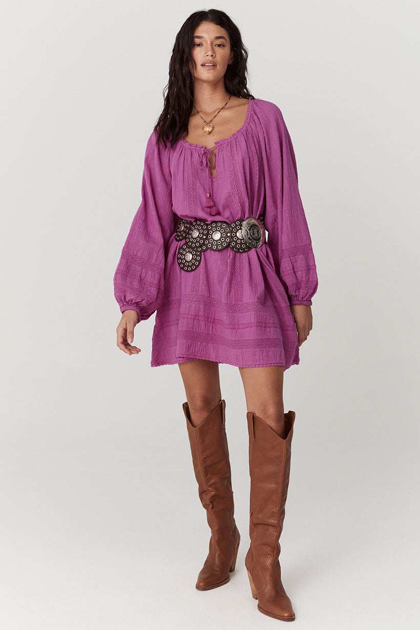 Spell Serendipity Lace Tunic Dress Orchid